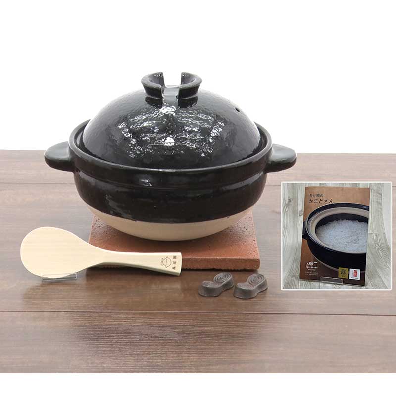 新品】かまどさん 四合炊き 土鍋 あまかっ 18cm