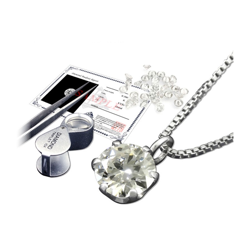 65％OFF】 天然ダイヤモンド 6本爪ネックレス 鑑定書付（VSクラス・Pt