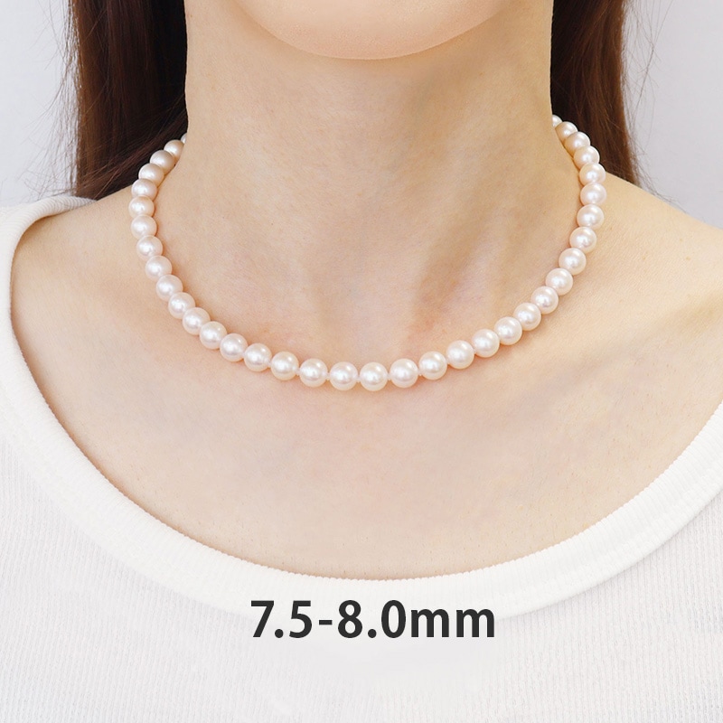 花珠あこや 本真珠 連ネックレス 42cm 桐箱付 JGL花珠鑑別書付（7.0