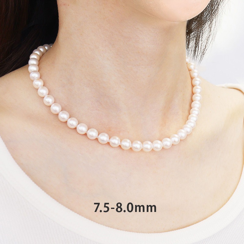 花珠あこや 本真珠2点セット 連ネックレス＆K14WGピアス 桐箱付 JGL花