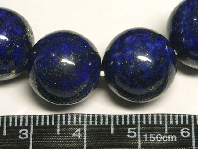ラピスラズリ 染色 ブレスレット ラウンド 約14mm | ブレスレット