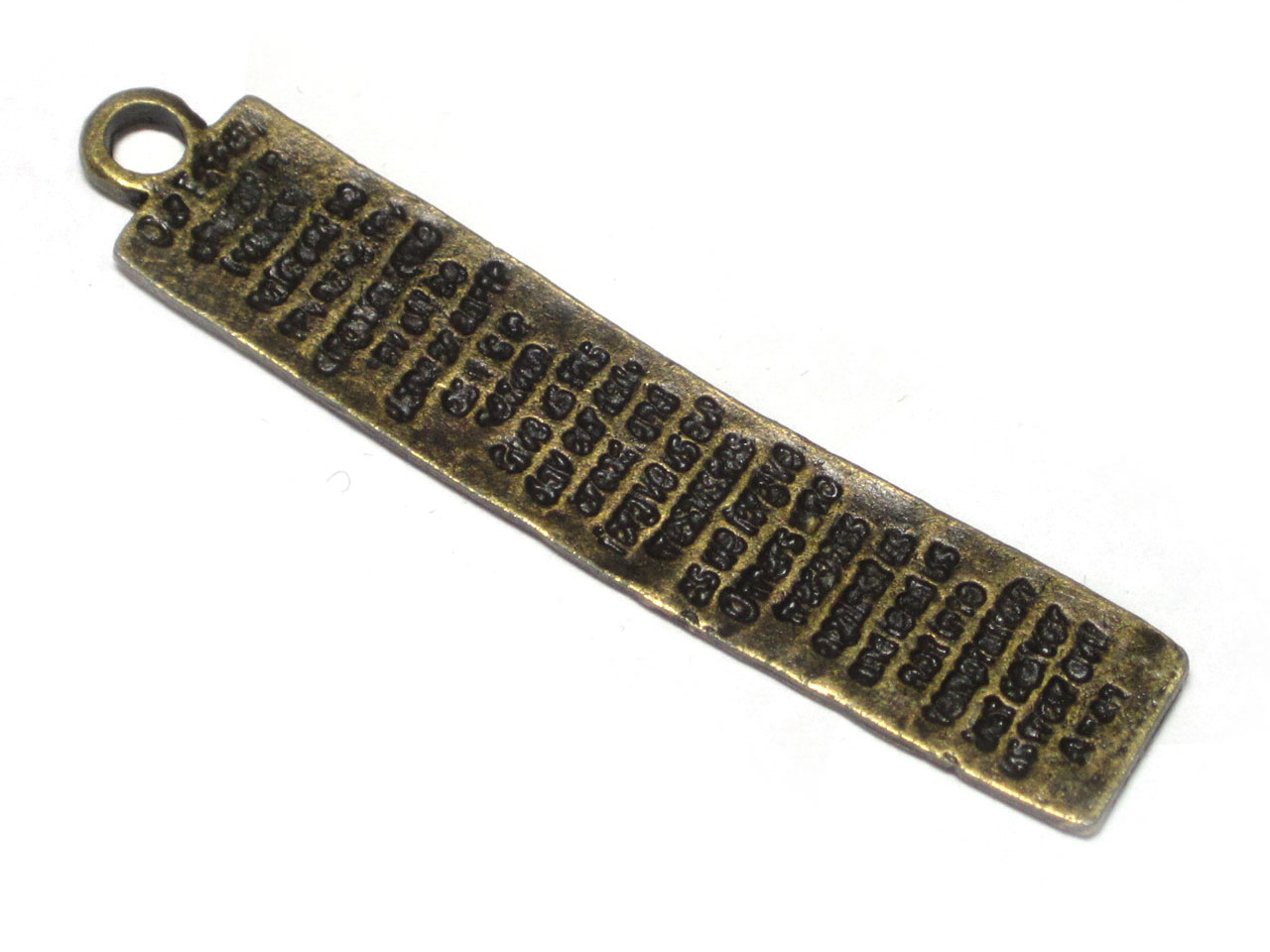 色々　チャーム・プレート！ チャーム プレート 約59×11mm 真鍮古美 【5個】 タグ ハンドメイド