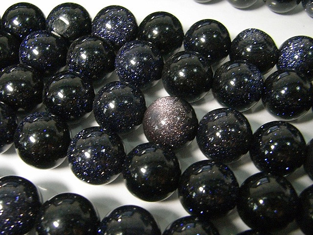 ブルーサンドストーン ラウンド 連販売 約12mm(人工石) アクセサリー