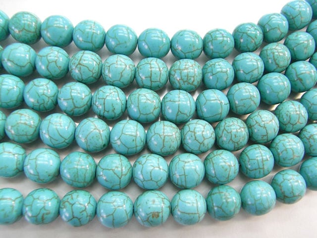 ハウライトターコイズ ラウンド 連販売 約12mm(天然石加工
