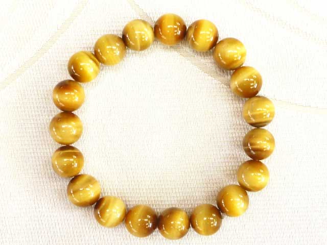 【ほぅ】ゴールドタイガーアイのゴムブレスレット ほぅ】ゴールドタイガーアイのゴムブレスレット ほぅ】ゴールド