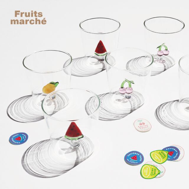 【完売】グラス Fruits Marche フルーツマルシェ