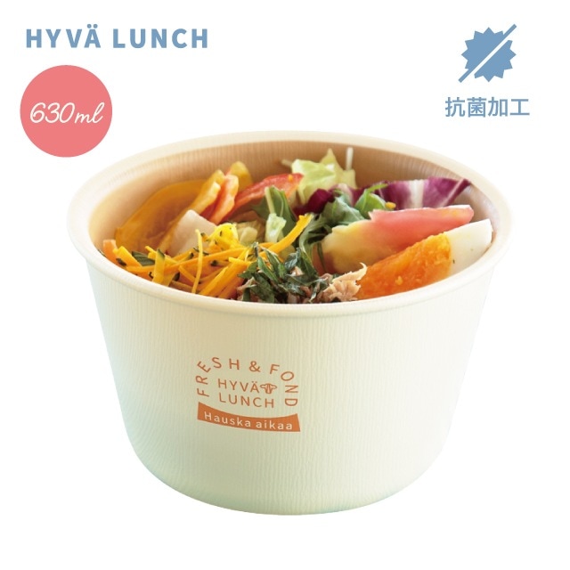 【完売】蓋付き木目ボウル HYVA LUNCH ヒュヴァランチ