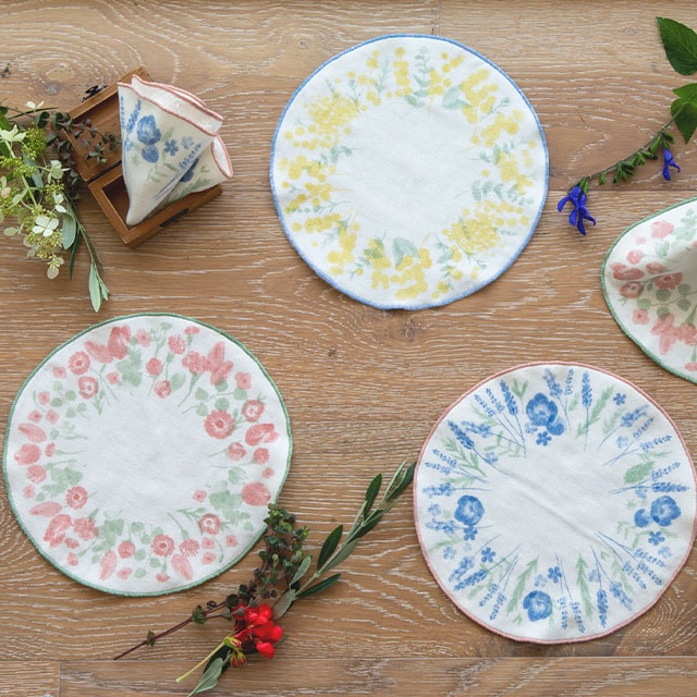 完売】ラウンドタオルハンカチ おはなハンカチ | ファッショングッズ