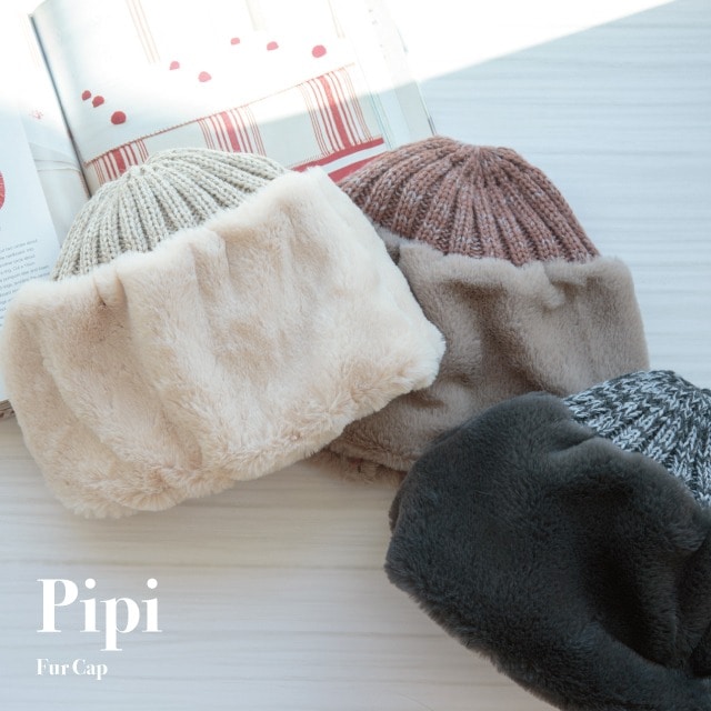 【完売】ファーキャップ Pipi ピピ