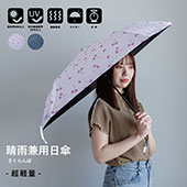 雨晴兼用折りたたみ雨傘【ぺったんさくらんぼ】