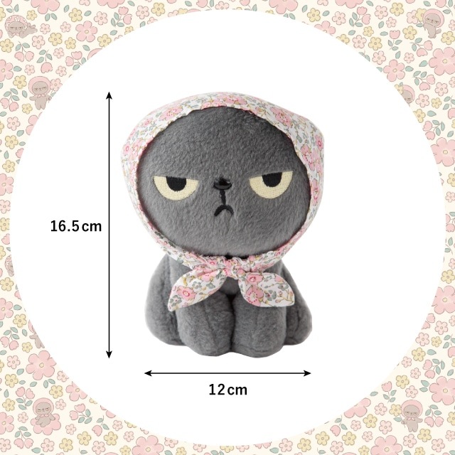 有料ギフトラッピング対応商品】花柄スカーフぬいぐるみ アングリー