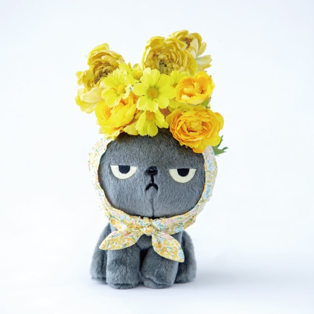 スカーフ付きぬいぐるみ 有料ギフトラッピング対応商品】花柄スカーフぬいぐるみ アングリー