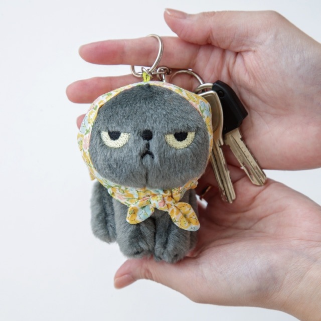 【有料ギフトラッピング対応商品】花柄スカーフキーホルダー アングリーマチコフラワー Angry Machiko Flower 真知子