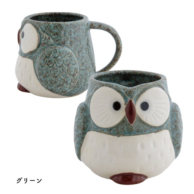 【完売】フクロウマグ 笑福