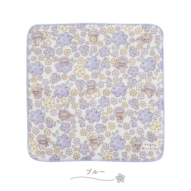 【有料ギフトラッピング対応商品】ガーゼハンカチ アングリーマチコフラワー Angry Machiko Flower 真知子