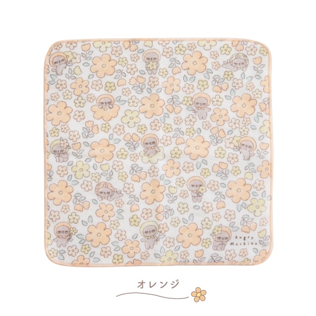 【有料ギフトラッピング対応商品】ガーゼハンカチ アングリーマチコフラワー Angry Machiko Flower 真知子