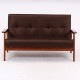 バイキャストPUソファ ミート 2P ライトブラウン