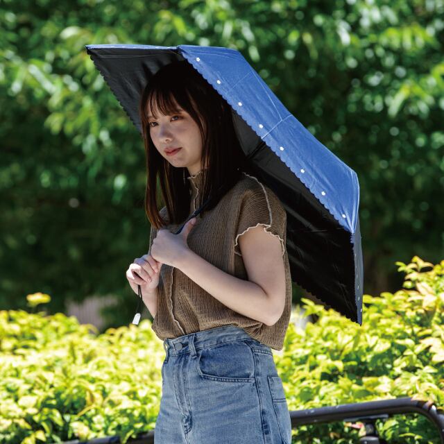 晴雨兼用日傘 ポイントフラワー