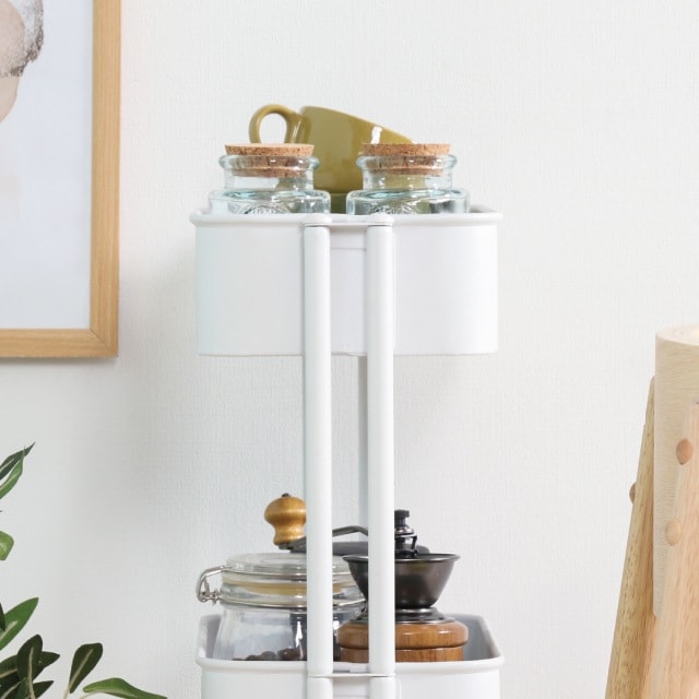 キッチンワゴン バスケット3段 スリム