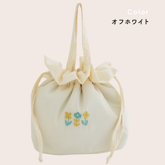 【完売】保冷巾着 Pale flower ペールフラワー