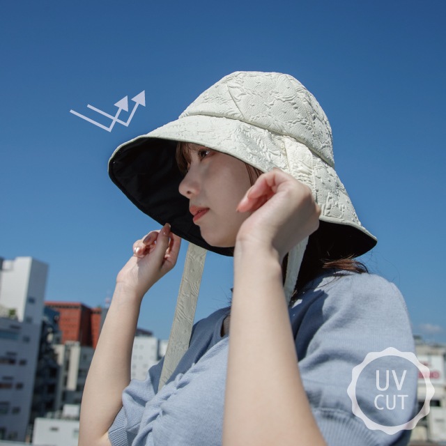 【新品即日発送】エミリアウィズ オフホワイト UVカット バケットハット UV cut bucket hat | エミリアウィズ 公式オンラインストア