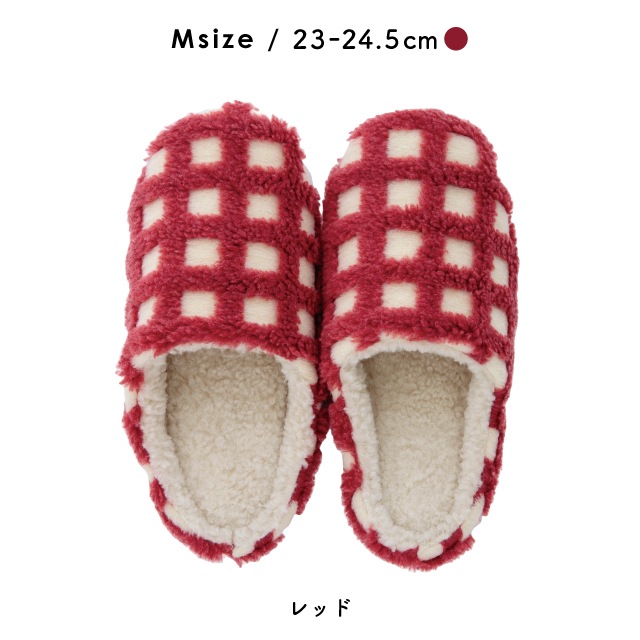 【完売】ルームシューズM Moco Check モコチェック