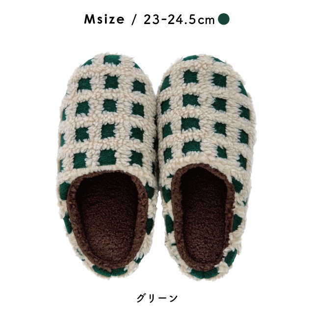 【完売】ルームシューズM Moco Check モコチェック
