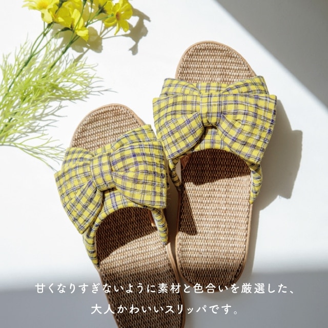 スリッパM In Out Ribbon インアウトリボン