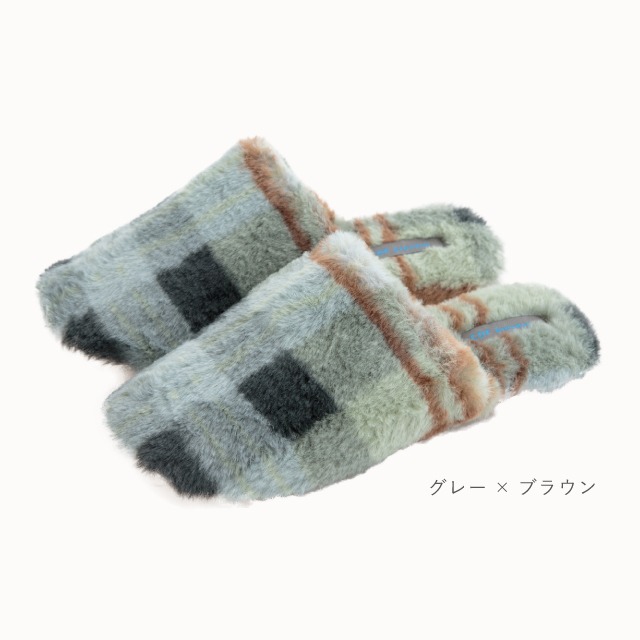 【完売】ルームシューズ TartanFur タータンファー