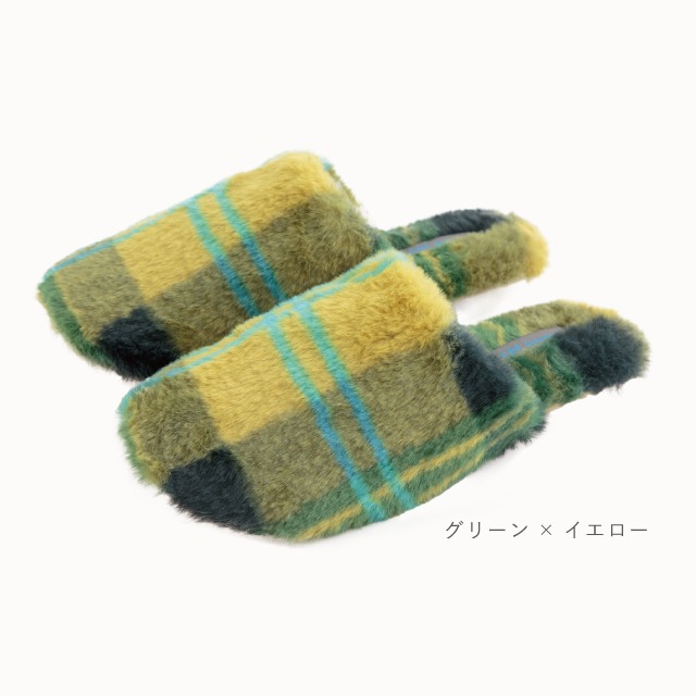 【完売】ルームシューズ TartanFur タータンファー