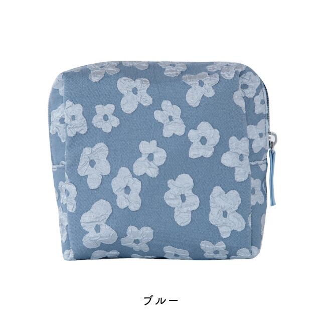 【完売】スクエアポーチ Puffy Flower パフィフラワー