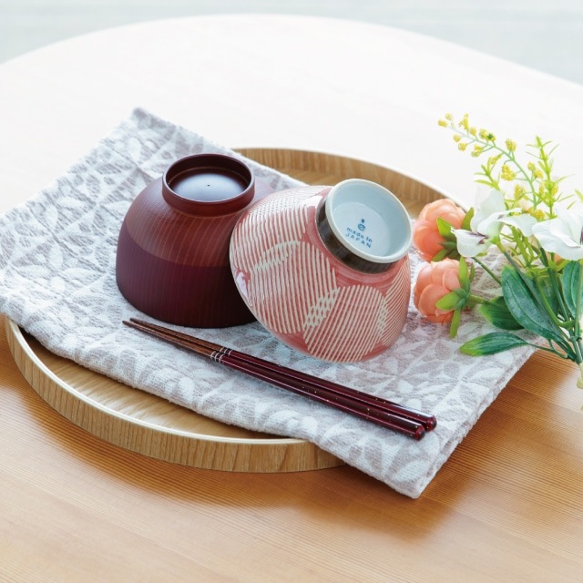 玉はじき 一人暮らし食器セット レッド