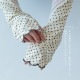 UVアームカバー ロング 三角デザイン指先刺繍