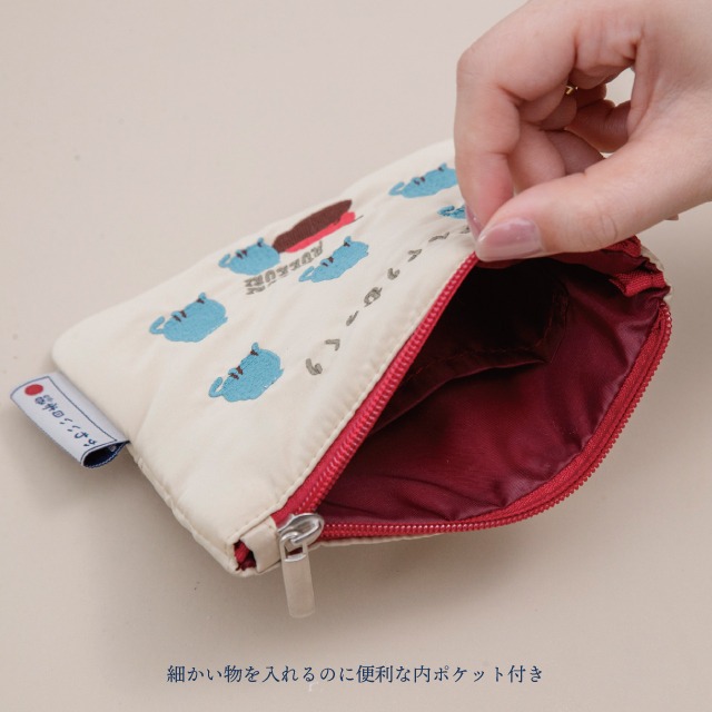 たしなみ袋 フラットポーチ なんかかわいい日本語