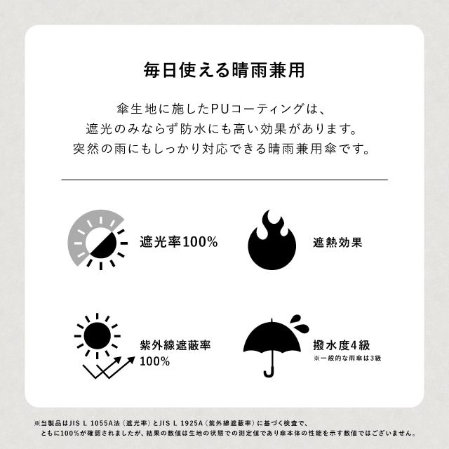 晴雨兼用日傘 無地