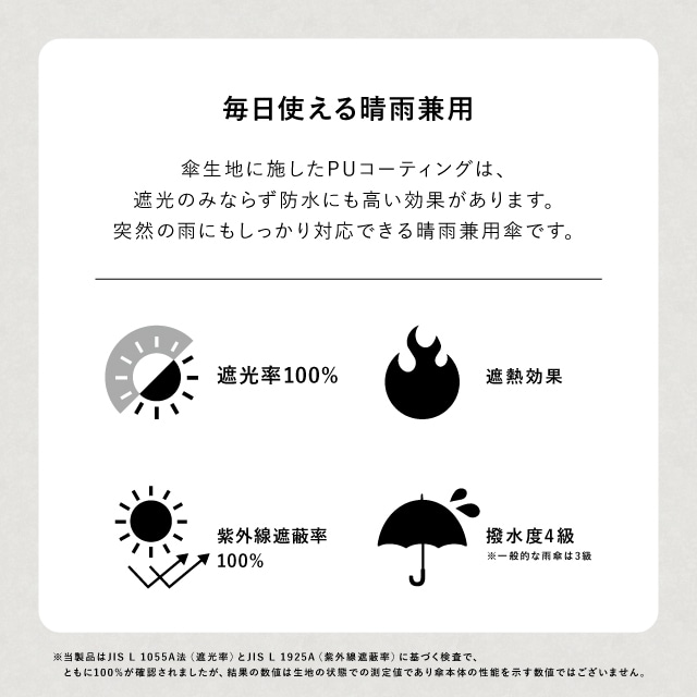 晴雨兼用日傘 プレーン