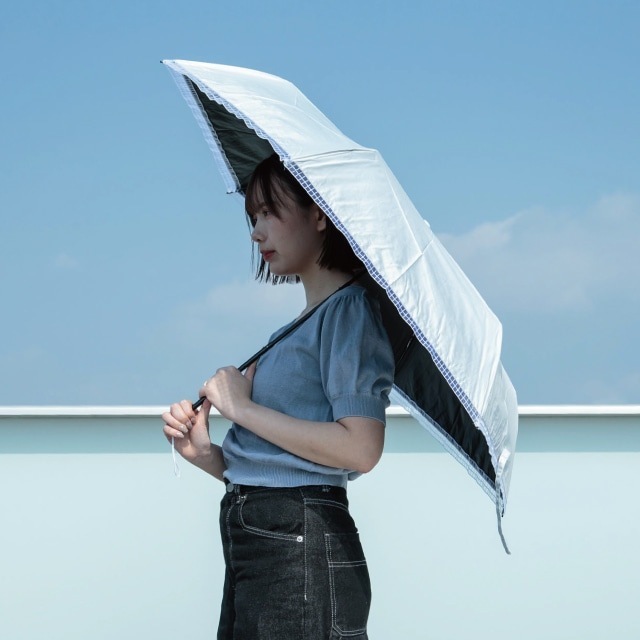 晴雨兼用日傘 オーガンジーテープ