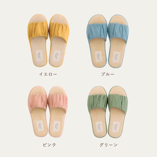 【完売】スリッパM Gather frill ギャザーフリル