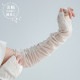 UVアームカバー ロング 細見え楊柳指先レース