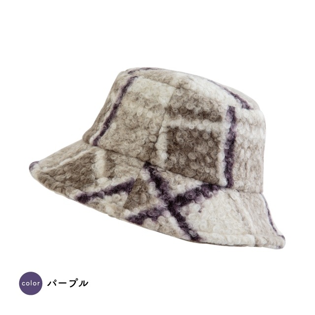 チェックボアバケットハット Teddy テディ