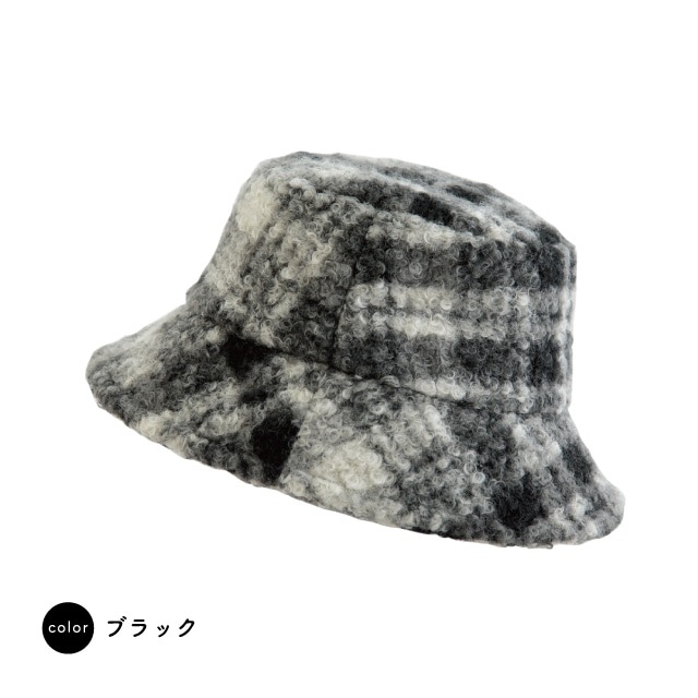 チェックボアバケットハット Teddy テディ