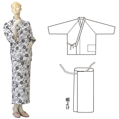 婦人セパレートねまき（ラグラン）