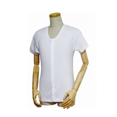 紳士　前開きシャツ（ワンタッチテープ式）　半袖