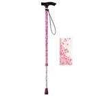 ささえ 京友禅『桜吹雪』雨にも負けず 2段伸縮ステッキ