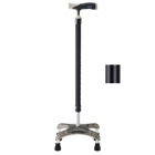 ソフトグリップ四点杖アルミタイプ ブラック　