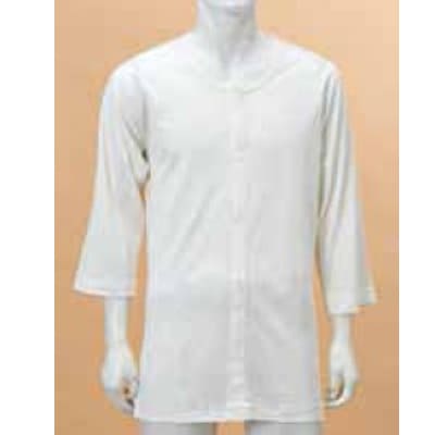 【サマーセール10%OFF】紳士前開き7分袖(ラグラン袖・ボタン付)