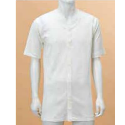 【サマーセール10%OFF】紳士前開き5分袖(ラグラン袖・ボタン付)