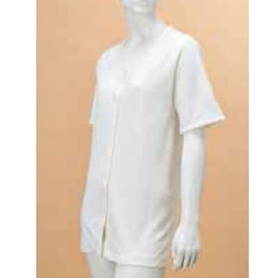 婦人前開き5分袖(ラグラン袖・ボタン付)