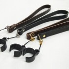 【サマーセール10%OFF】紳士用レザーストラップ ブラウン（ゴールド金具）