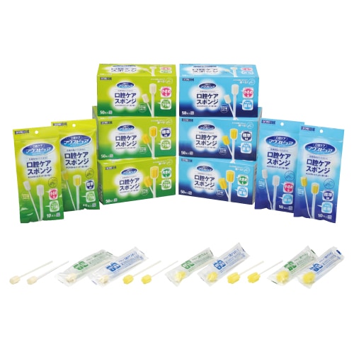 マウスピュア口腔ケアスポンジ プラ軸 50本 ｜ 食事関連,口腔ケア